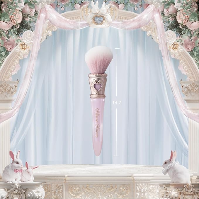 Flower Knows Bunny Garden Blush Brush,Soft Powder Brush For Cheeks,Face Makeup Brush For A Sculpted Look(Pearl Pink)