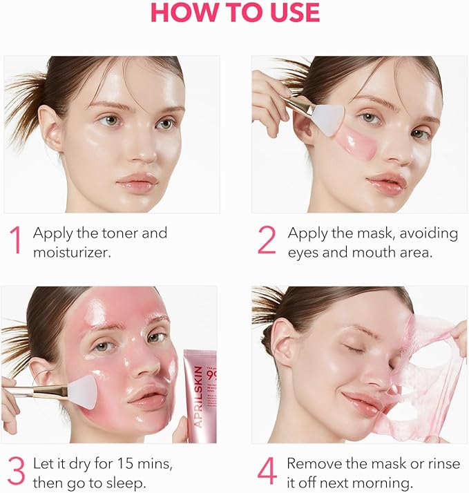 APRILSKIN TXA Pink Overnight Skincare Duo: TXA Niacinamide 99 Pink Milky Toner and TXA Niacinamide 99 Overnight Wrapping Mask