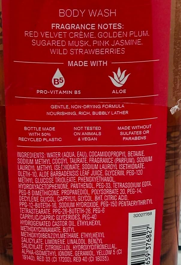 Bath & Body Works Women's Velvet Sugar Body Wash Gel 10 Ounce