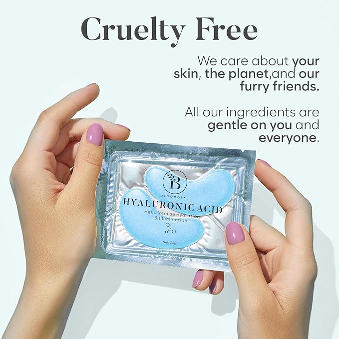 Hyaluronic Acid Under Eye Patches (30 Pairs) - For Dark Circles & Puffiness - Hydrating Eye Mask for Care