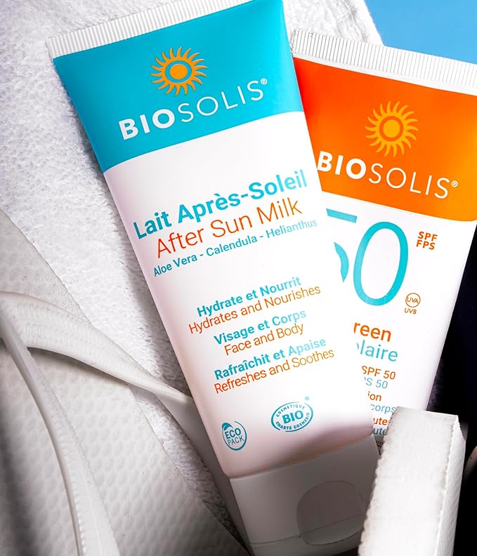 Biosolis After Sun Milk - Softens and Calms Your Skin After Sun Exposure - Soothes and Refreshes Your Face and Body - Creamy and Penetrates the Skin Easily - Ideal for the Whole Family - 3.4 oz