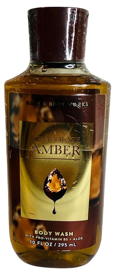 Bath & Body Works Chocolate Amber Body Wash Gel 10 Ounce