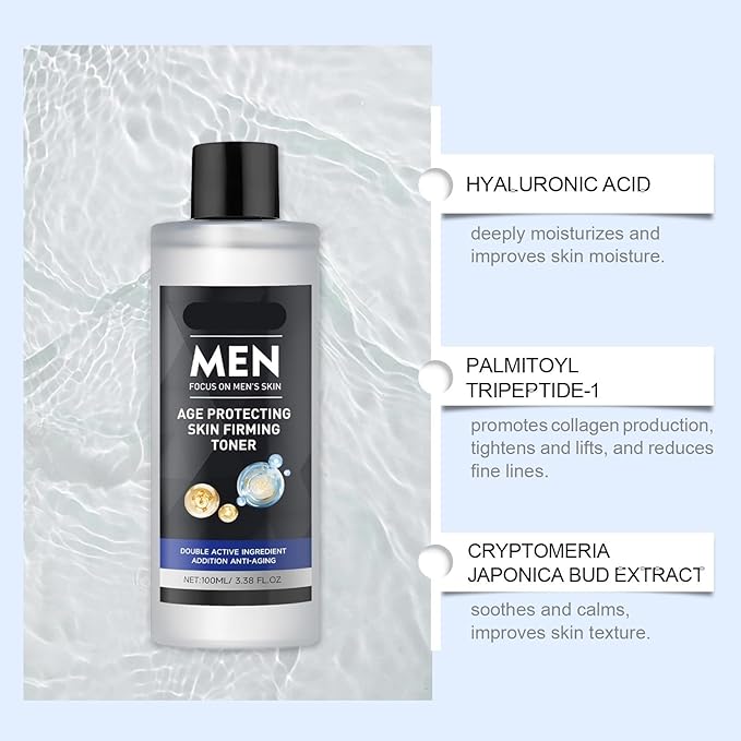 Men's Firming Toner - Facial Moisturizer For Hydration, Deep Nourishment & Fine Lines Reduction, Daily Skin Care(3PCS)