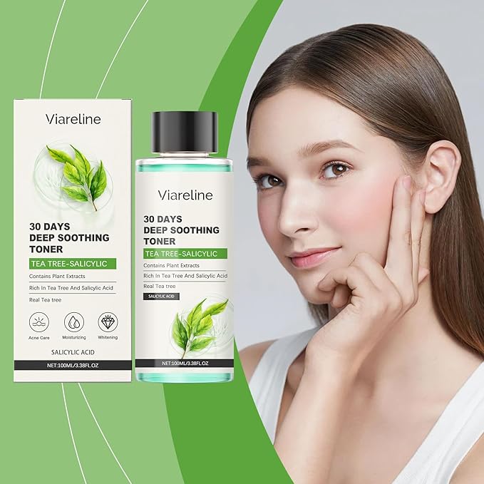 Soothing Toner with Tea Tree and Salicylic Acid, Oil-Control & Clarifying Treatment for a More Even-Looking Tone and Refreshed Feel, 3.38 Fl Oz