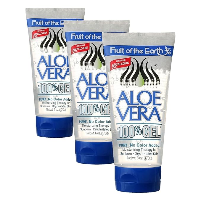 Fruit of the Earth Aloe Vera 100% Gel - 6 oz (Pack of 3)