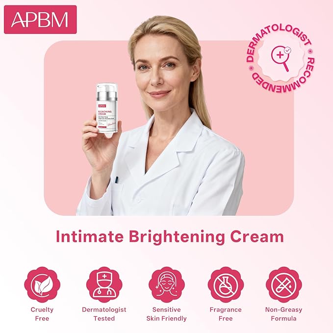 APBM Skin Lightening Cream for Intimate Area with Niacinamide, Arbutin, Tranexamic Acid and Vitamin C, Skin Tone Lightening for Women, Body, Underarm, Knees, Elbows, Inner Thigh, Bikini Areas, 2-Pack