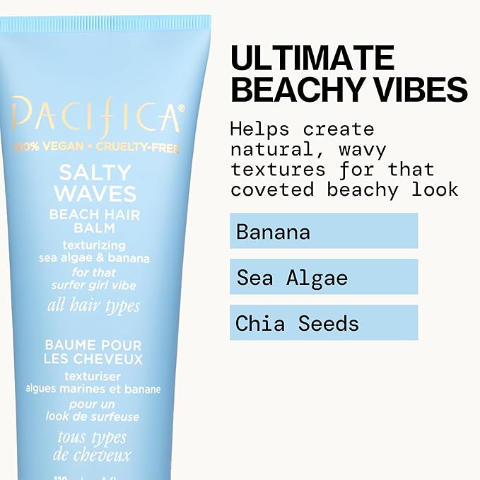 Pacifica Salty Waves Beach Hair Balm by Pacifica for Unisex - 4 oz Balm