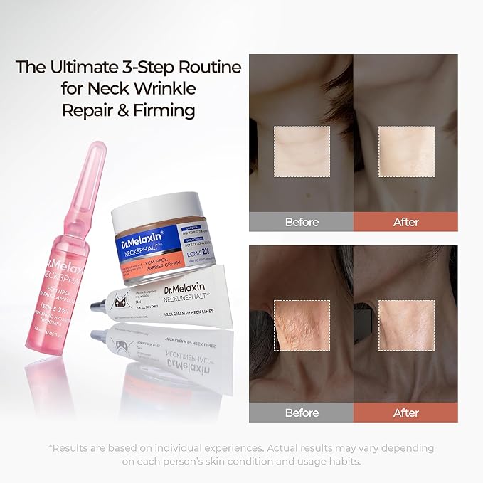 Dr.Mealxin Perfect Neck Wrinkle Care Set Necksphalt Cream+Ampoule+Necklinephalt neck wrinles skin volume lifting