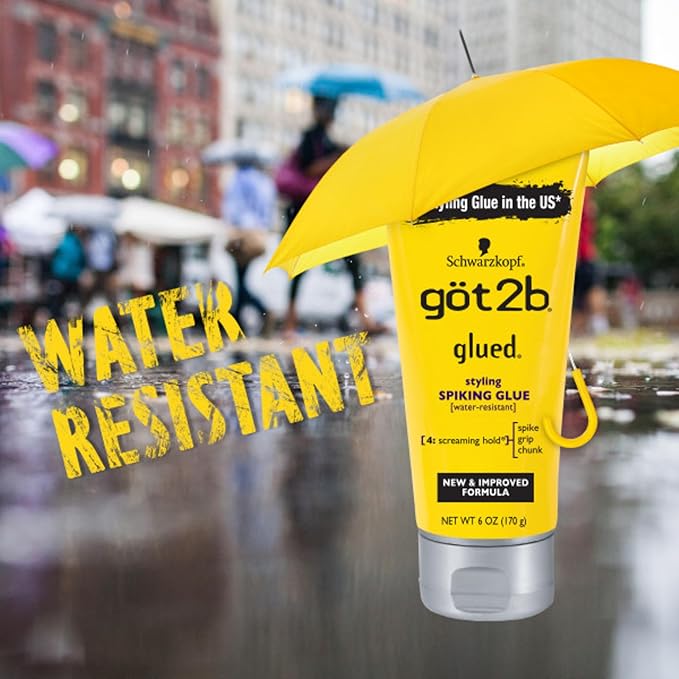 Got2B Glued Styling Spiking Hair Gel 2-6 oz tubes + 1 Travel 1.25 oz tube,(Pack of 12)