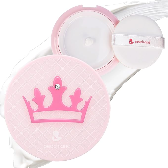Peachand Kids Mineral Sun Cushion SPF50+ PA++++, Korean Skin Care, Pink Tiara – Set with 1 Cushion and 1 Refill