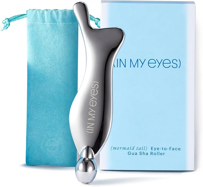 In My Eyes Gua Sha Tool for Face & Eye, Stainless Steel Gua Sha Facial Massager Tool for Reduce Puffiness, Ease Facial Tension & Promote Lymphatic Drainage