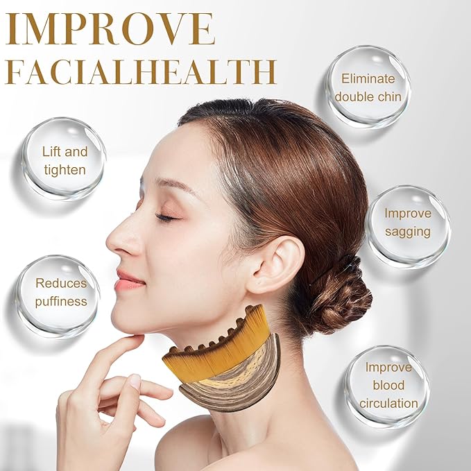 2 PCS Lymphatic Contour Face Brush, Lymphatic Face Brush Anti-Puffiness, Detox & Lift, Lymphatic Brush, Facial Brush Ergonomically Designed to Fit The Skin Precisely and Relieve Fatigue