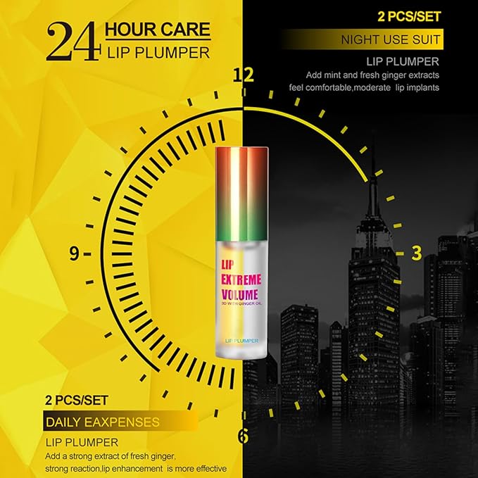 Lip Plumper Set - Lip Plumper Extreme - Plumping Lip Gloss - Lip Enhancer Plumper - Lip Moisturizer for Dry Lips - Lip Filler Plumper - Volumize Lips Instantly for Thicker & Fuller Lips1