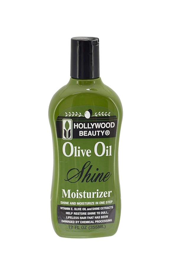 HOLLYWOOD BEAUTY Olive Oil Shine Moisturizer Shine and Moisturizer in One Step 12oz/355ml