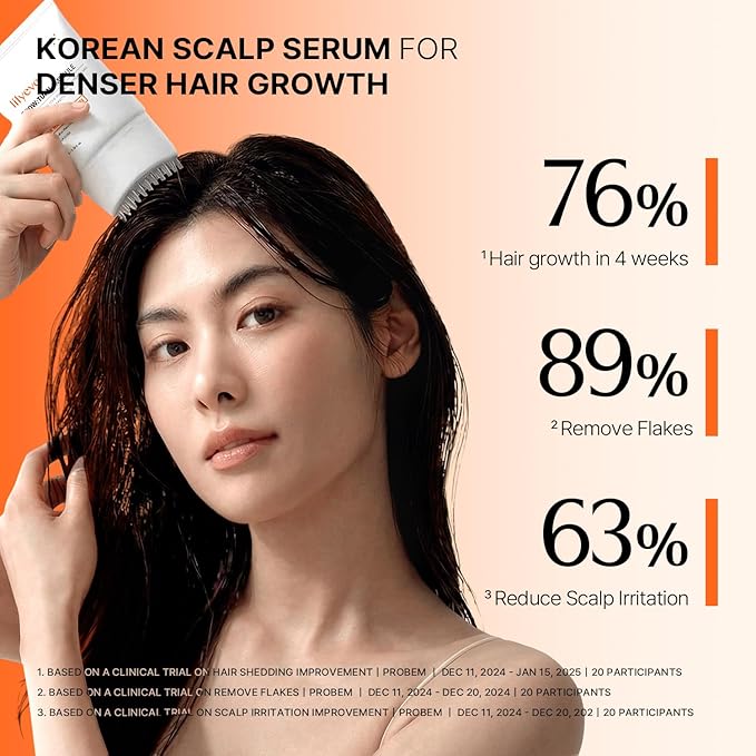 lilyeve GROWTURN Hair Growth Serum with Built-in Brush, Heartleaf-Derived Exosomes to Revitalize, Korean Hair Care, 3.38 fl. oz. (Pack of 2)