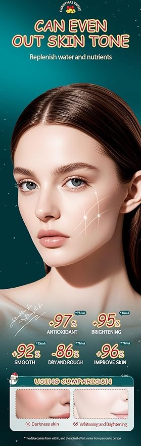 Christmas Skincare Kit Gift 6 Pcs with Facial Cleanser, Sleeping Mask, Lotion, Face Cream, Eye Cream, Toner Moisturizing & Nourishing Skin For Women Teen Girls Pomegranate Extract (Pomegranate)
