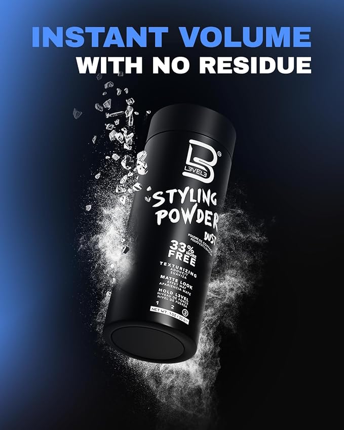 L3 Level 3 Styling Powder - Natural Look Mens Powder - Easy to Apply with No Oil or Greasy Residue (Small - 30 Grams)