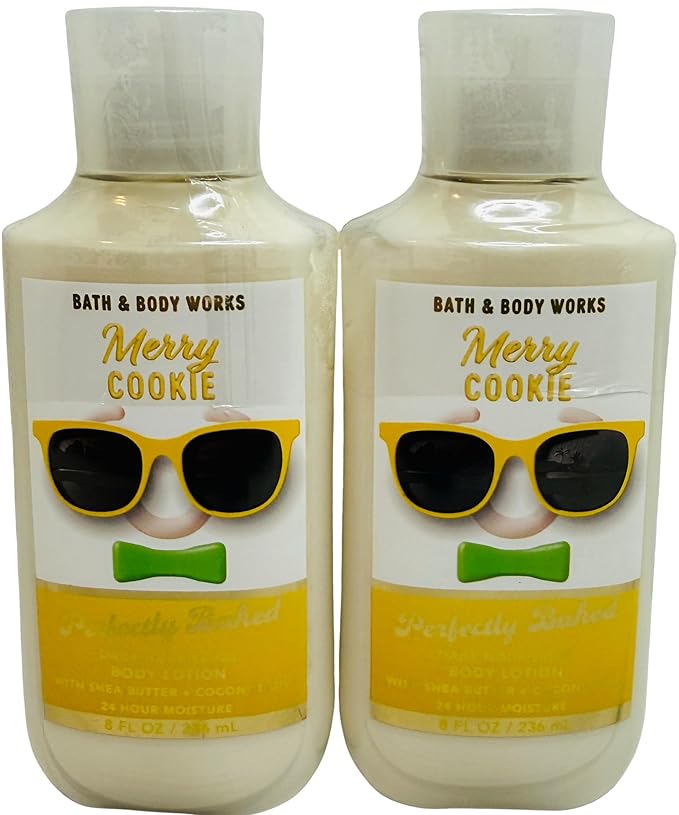Bath & Body Works Merry Cookie Body Lotion 8 Ounces Each Pack of 2