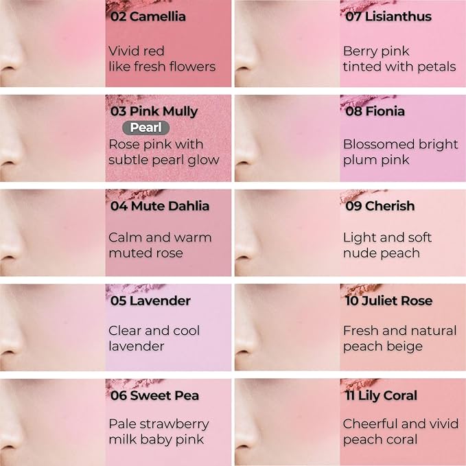 BBIA Last Blush NEW 15 Colors - Cheek Blush Shaping Shading Contour & Highlight Long-Lasting Matte Finish Natural Shades Buildable & Blendable Daily Korean Face Makeup (11 LILY CORAL, Pack of 1)