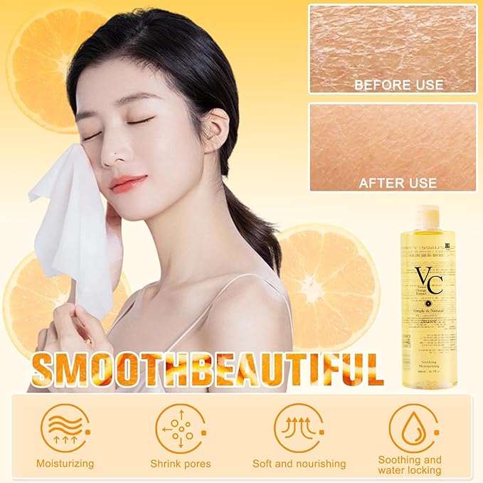 VC Toner Intensive - VC Toner Refreshing Hydrating Rejuvenating Deep Moisturizing Water Lotion for All Skin Types 10.56 Fl.Oz / 300ml