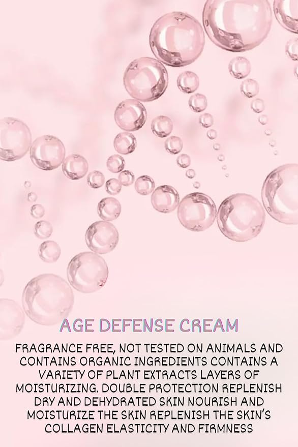 5 in 1 Age Defense Cream Collagen, Vitamin E, C and Nicotinamide Vitamin B Anti Aging Facial Cream - Restoring, Smoothing & Hydrating - Reduces Fine Lines, Wrinkles, Dehydrated Skin & More.