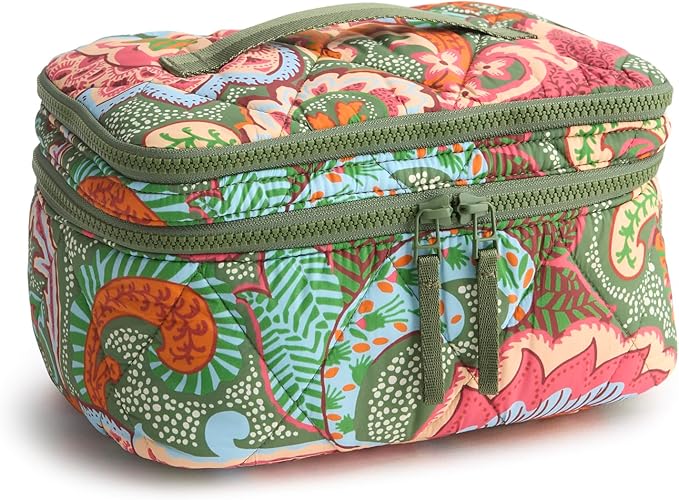 Vera Bradley Women's Featherweight Brush Up Cosmetic Case, Moonless Night, One Size
