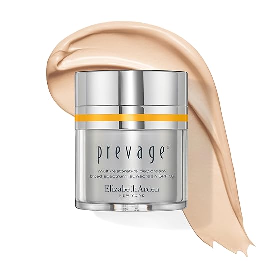 Elizabeth Arden PREVAGE Anti-Aging Face Moisturizer Cream for Women, SPF 30 Broad Spectrum Sunscreen, Reduces Fine Lines & Wrinkles, With Antioxidant Idebenone Technology, 1.7 Oz