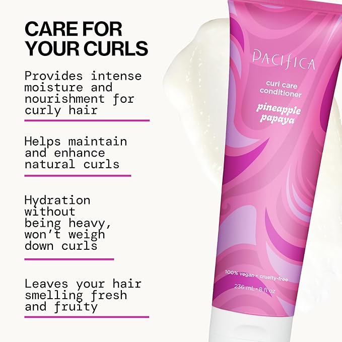 Pacifica Conditioner Curl Care Pineapple Papaya, 8 Fl Oz