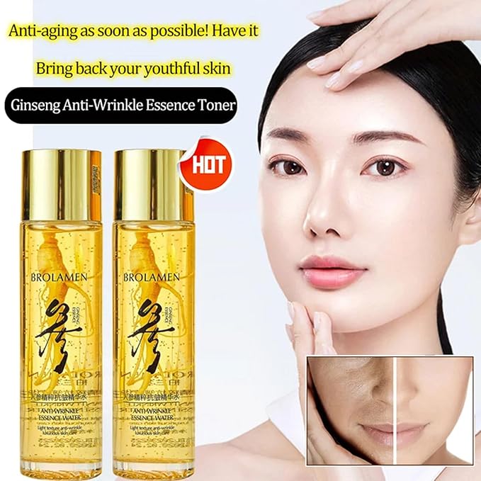 Ginseng Extract Wrinkle Resurfacing Water Brightening Moisturizer Brightens Skin Complexion Nourishing Toner 120ml