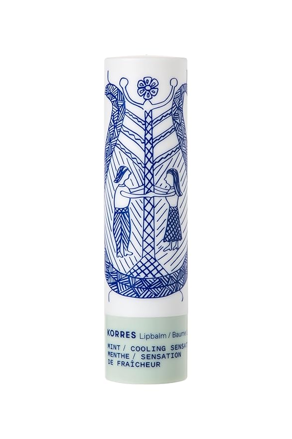 KORRES Balsam Lip Butter Stick Clear Mint, Moisturizing Balm with Greek Hypericum Oil, Nourishing Formula for Smooth Lips, Lightweight Shine, Daily Lip Care, 0.17 oz