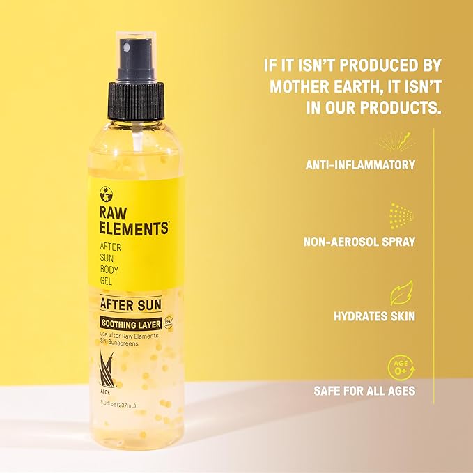 Raw Elements After Sun Body Gel Skin Care with Aloe Balls