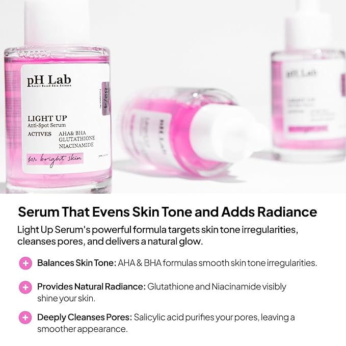 pH Lab Light Up Set, Cleansing Bar, Toner Pad, Anti-Spot Serum, Even Skin Tone, Clean Pores, Help Prevent Blemish Formation