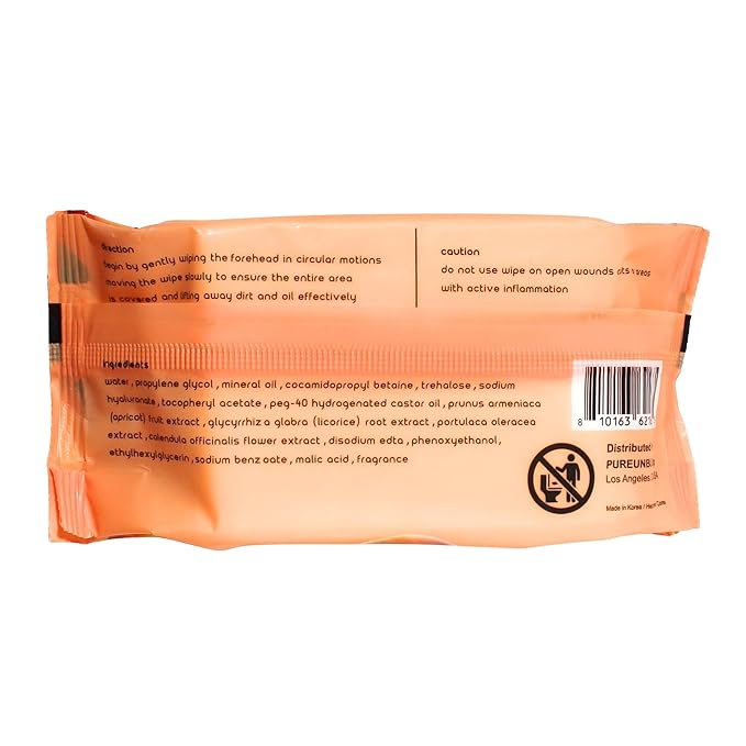 PB & JAY Cleancare Cleansing Wipes – 30 Count – Makeup Remover for Soft, Radiant Skin – Hydrating Korean Face Wipes for Sensitive Skin (Apricot)