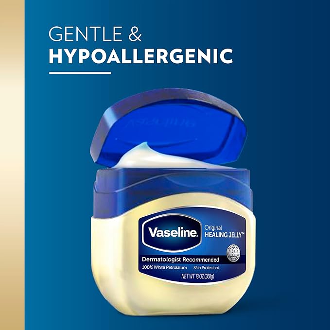 Vaseline Healing Jelly Original White Petroleum Jelly Protectant For Dry Cracked Skin and Eczema Relief Pure Petroleum Jelly 13 oz