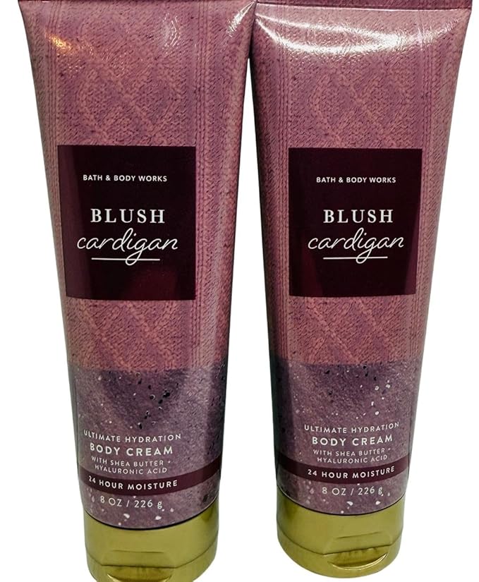 Bath & Body Works Women's Blush Cardigan Ultimate Hydration Body Cream 8 Ounces Pack of 2