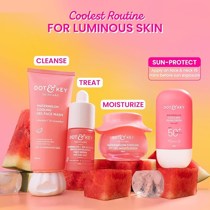 Dot & Key Watermelon Sunscreen SPF 50 PA++++ with Hyaluronic Acid, Broad Spectrum, 1.76 oz (50 g)