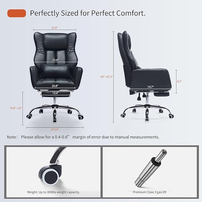 Criss Cross High Back Office Chair with Foot Rest, Ergonomic Cross Legged Desk Chair with Flip-up Armrest, Cozy Reclining 155°Swivel Chair for Home Office, Computer and Entertainment(Black)