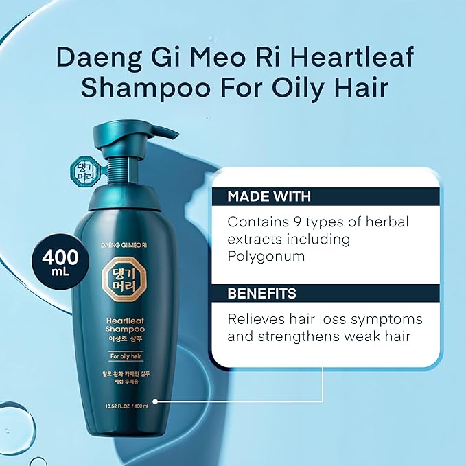 Daeng Gi Meo Ri Hair Loss Care Set - Shampoo for Oily Hair + Treatment for All Hair Types, 13.5 FL. OZ. Each