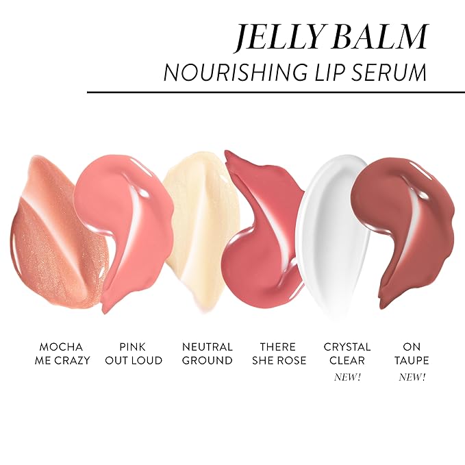 LAURA GELLER NEW YORK Jelly Balm Nourishing Lip Serum, Hydrating Lip Boost Treatment Moisturizing Lip Repair, Soothe Dry Chapped Lips, On Taupe