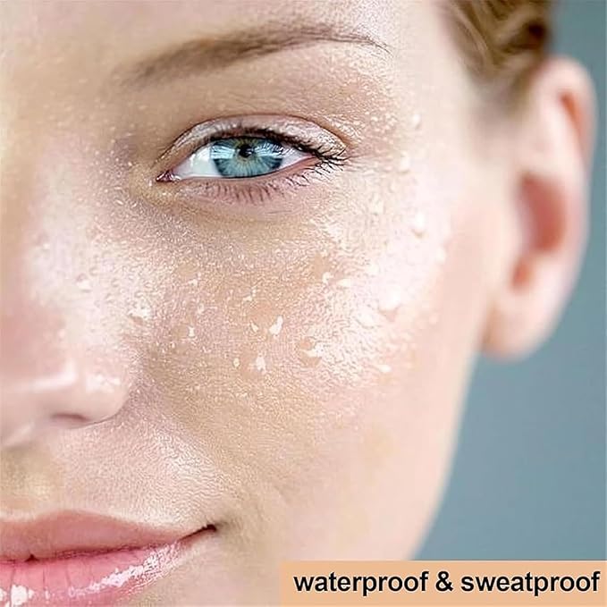 Foundation 4 In 1 Liquid Foundation, Long Lasting Waterproof, Spf 50+,& Longwearing & Waterproof, Hydrating Color Changing Foundation Light Spectrum for Gym, Sport (3pc)