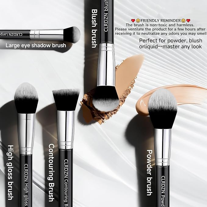 Makeup Brush Set, 19Pcs Multi-functional Makeup Brushes Set Professional with Case Facial Makeup Accessories, Foundation Makeup Brush Kit Eye Make up Brushes & Tools