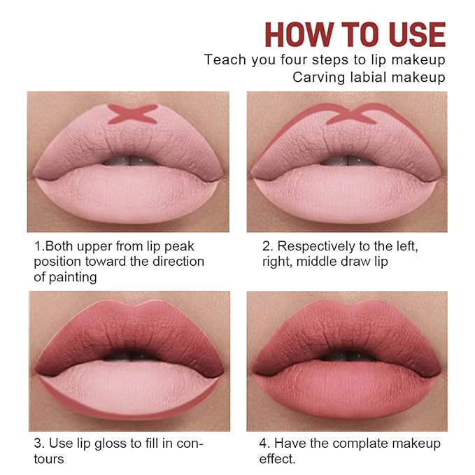 13Pcs Matte Liquid Lipstick + Lip Liner Pens Set, 6 Matte Lipstick+6 Matching Smooth Lipliner+ 1Pcs Lip Plumper Makeup Set Kit, Waterproof Long Lasting 24 Hour Lip Makeup Valentines Gifts for Women