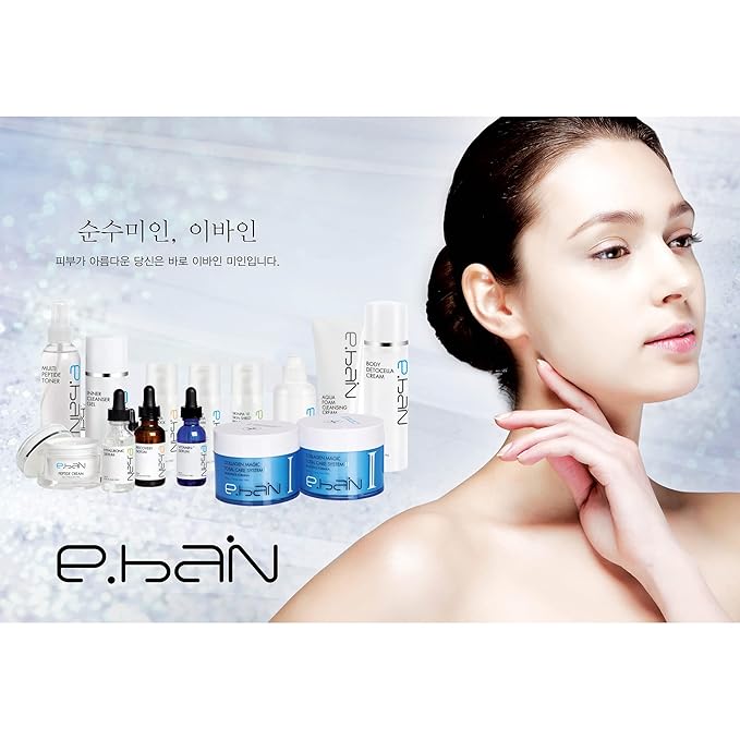 Ebain Korean BB Cream, Whitening & Tone-Up Formula with 6-Ceramide Complex, 8-Hyaluronic Acids & Probiotics, Natural Coverage Foundation for Face, Brightening & Anti-Wrinkle, 50ml