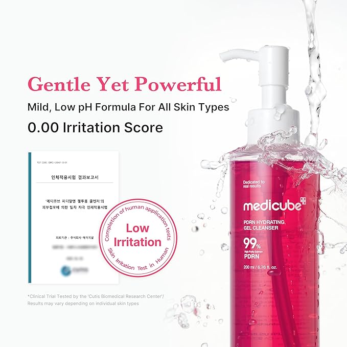 Medicube PDRN Cleanse and Prep Duo: Salmon DNA PDRN Pink Peptide Serum and PDRN Jelly to Foam Cleanser | Pink Duo for Cleansing and Glass Glow Skin | Korean Skin Care