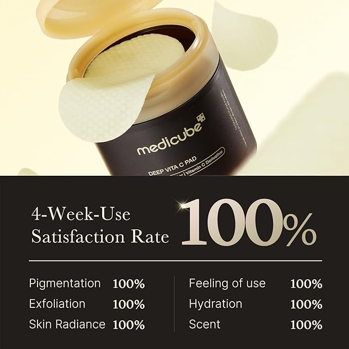 medicube Deep Vita C Radiance Pad & Serum Duo: Deep Vita C Toner Pad and Vita C Serum | Daily Tone prep for a Smooth, Radiant Texture