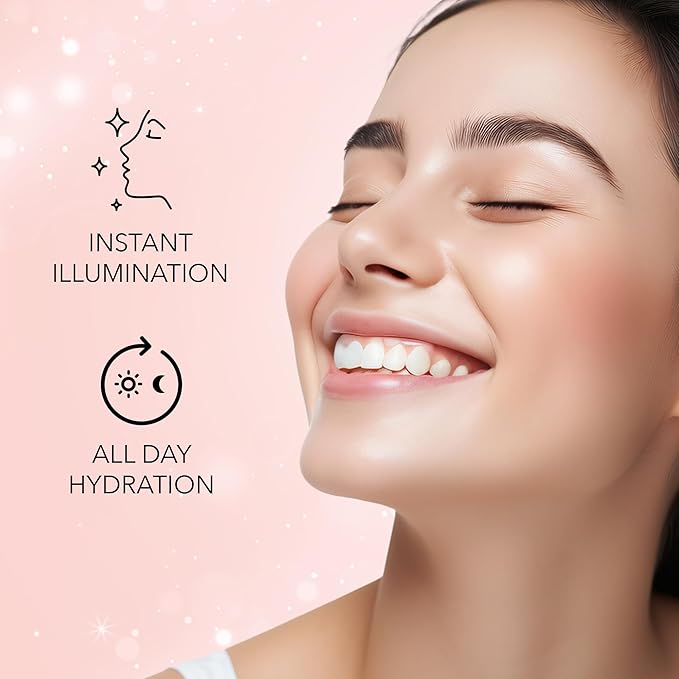 FACESCANADA Strobe Cream - Rose Gold | with Shea Butter & Hyaluronic Acid | Hydrating & Illuminating Makeup | for Radiant Dewy Skin | 1.01 Fl Oz (30ml)