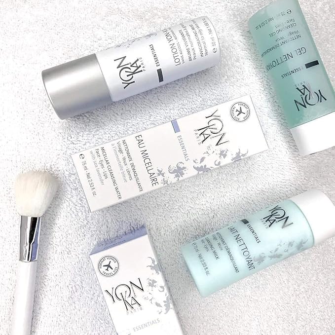 Yon-Ka Lotion PNG Travel Size Toner & Cleansing Micellular Water Set, Gentle Face Makeup Remover and Wash with Rose and Chamomile to Hydrate, Toner for Normal and Oily Skin
