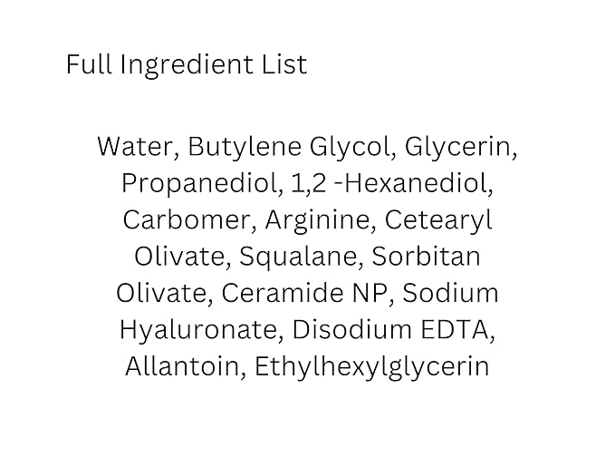 Light Weight Water Based Gel Moisturizer, Vegan Peppermint Squalane & Ceramide NP Hydrating Soothing Cooling (80ml 2.7 fl oz.)