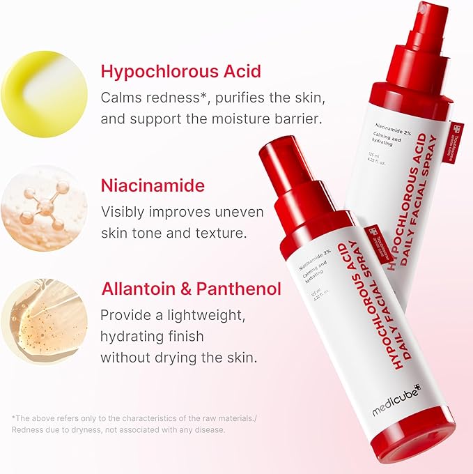 medicube Ultimate Red Spray Duo to Smooth & Soothe: Power Soothing Spray and Red Body Peeling Shot