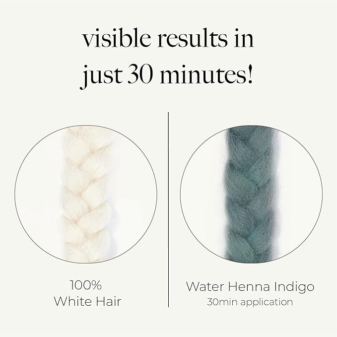 Natural Indigo Hair Dye | Covers Gray/White Hair Only | PPD-Free Gray Coverage, Quick Application Liquid Formula, Synthetic Dye-Free, Nourishing Oil + Color Set, Made in Korea